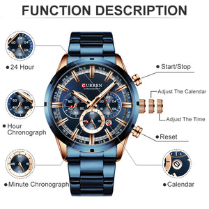 Luxury Sports Quartz Mens Watch