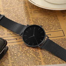 Load image into Gallery viewer, Ultra Black Thin Watch
