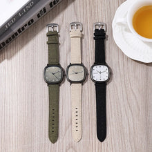 Load image into Gallery viewer, Vintage Square Dial Leather Belt Wristwatch
