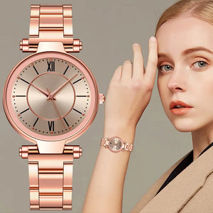 Female Classic Round Dial Quartz Watch