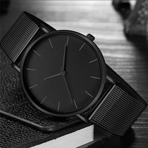 Ultra Black Thin Watch