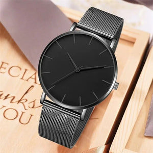 Ultra Black Thin Watch