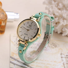 Load image into Gallery viewer, Round Dial Rivet PU Leather Strap Wristwatch
