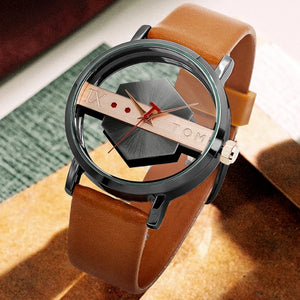 Unique Creative Half Transparent Unisex Watch