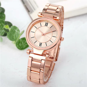 Female Classic Round Dial Quartz Watch