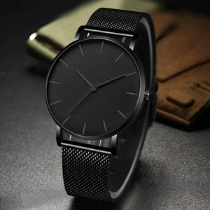 Ultra Black Thin Watch