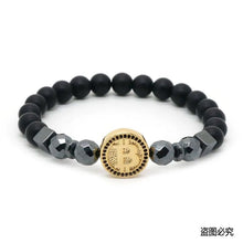 Load image into Gallery viewer, BradleyCLT - &quot;B&quot; Black Matte Stone Beads Bracelet - Blurrywatch.com
