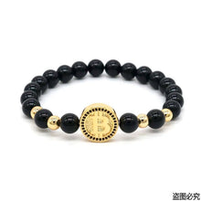 Load image into Gallery viewer, BradleyCLT - &quot;B&quot; Black Matte Stone Beads Bracelet - Blurrywatch.com
