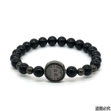 Load image into Gallery viewer, BradleyCLT - &quot;B&quot; Black Matte Stone Beads Bracelet - Blurrywatch.com
