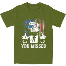 Load image into Gallery viewer, Funny Trump &quot;You Missed&quot; Top Tee - Blurrywatch.com
