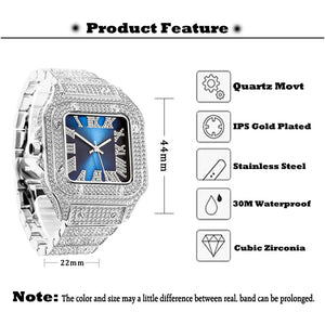 Iced Out Square Watch - Blurrywatch.com