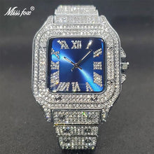 Load image into Gallery viewer, Iced Out Square Watch - Blurrywatch.com
