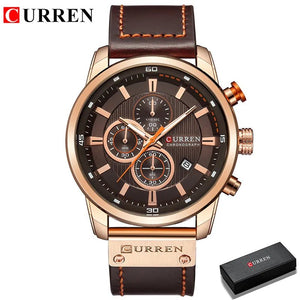 Men Leather Sports Watch - Blurrywatch.com