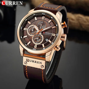 Men Leather Sports Watch - Blurrywatch.com