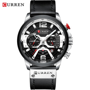 Military Leather Chronograph Wristwatch - Blurrywatch.com