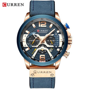 Military Leather Chronograph Wristwatch - Blurrywatch.com