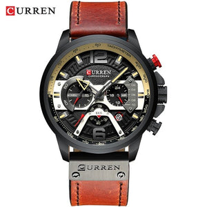 Military Leather Chronograph Wristwatch - Blurrywatch.com