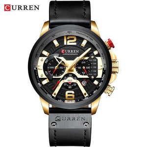 Military Leather Chronograph Wristwatch - Blurrywatch.com