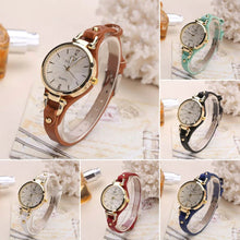 Load image into Gallery viewer, Round Dial Rivet PU Leather Strap Wristwatch - Blurrywatch.com
