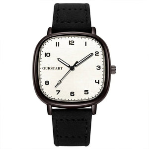 Vintage Square Dial Leather Belt Wristwatch - Blurrywatch.com